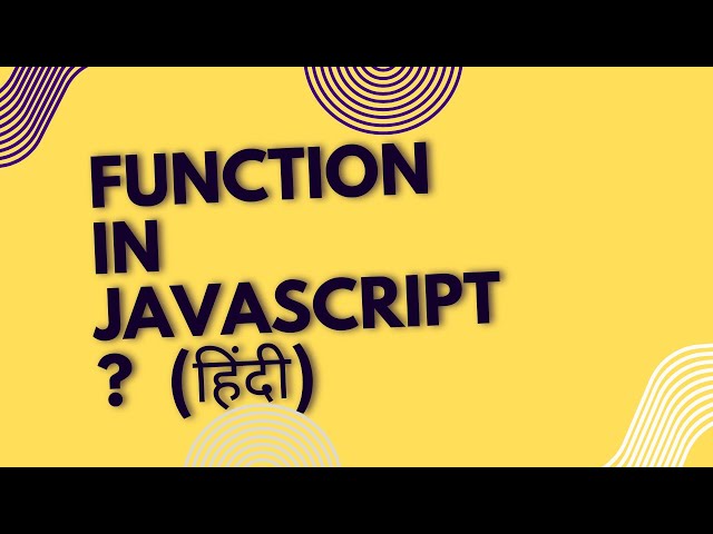 functions in java script