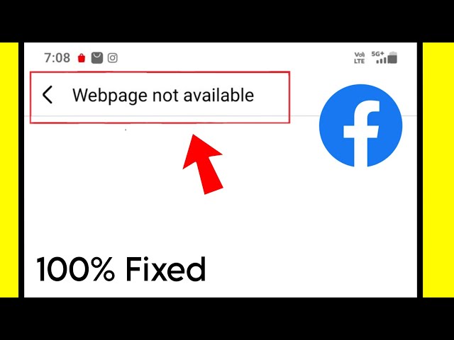 facebook webpage not available problem solved
