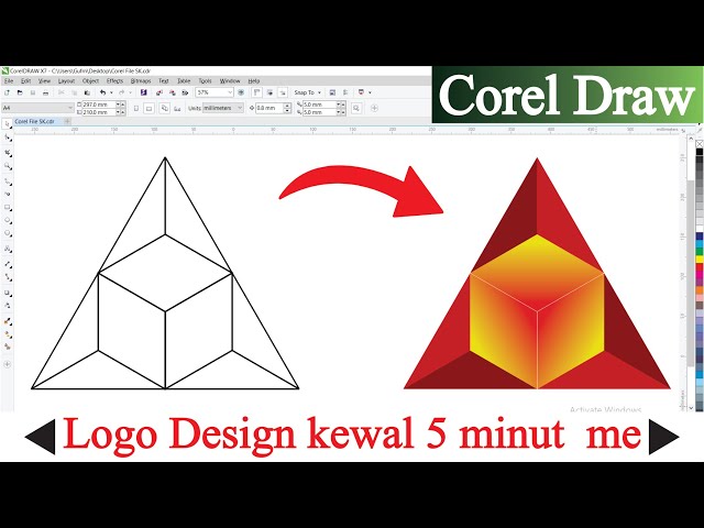 Corel Drawing Tutorial | Learn to Design a Triangle 3D Box in Minutes