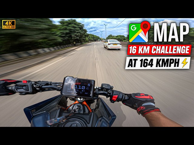 Can I Beat Google Maps? 😨 16 Km Challenge At 164 Kmph On The Duke 390! ⚡