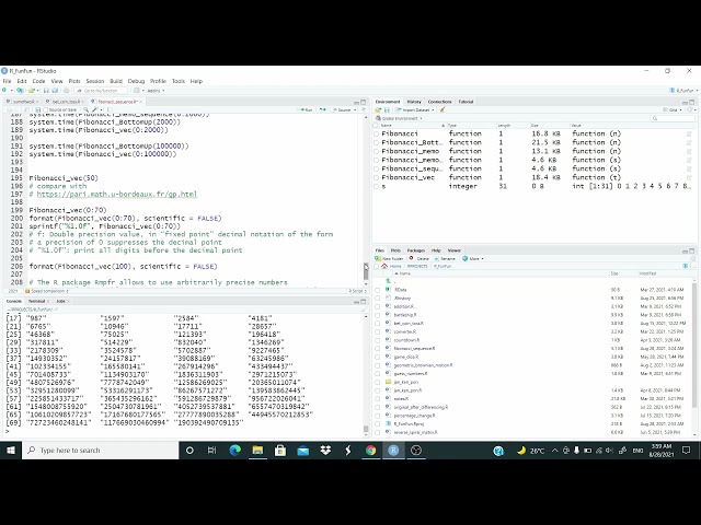Write Functions in R: Fibonacci sequence | Dynamic programming vs Vectorization || 10