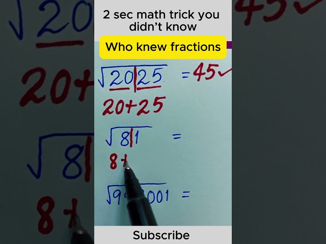 This Square Root Trick  #mathskills #maths  #mathstricks #mathematics #knowledge #mathsteacher