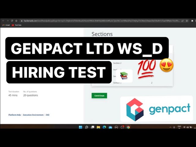Genpact Ltd ws_d hiring Test | L1 | Online Genpact interview test | Job exam #genpact