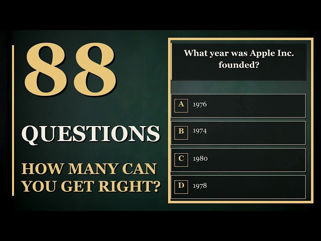 88 Trivia Questions — How Many Can You Get Right? | 40-Minute General Knowledge Quiz