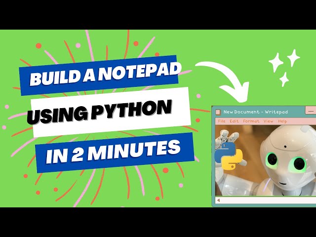 Build a Notepad with Python and Tkinter in 2 Minutes #python