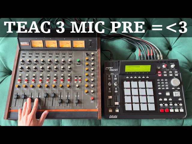 AKAI MPC 2500 + TEAC / Tascam 3 Mixer + mic pre on bass and drums = BIG sound!