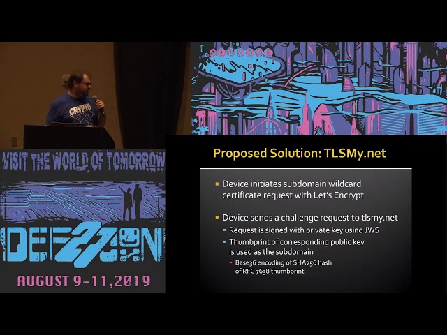 Karl Koscher - Enabling HTTPS for home network devices - DEF CON 27 Crypto and Privacy Village