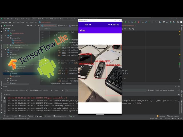 Object detection using Tensorflow Lite C API on Android