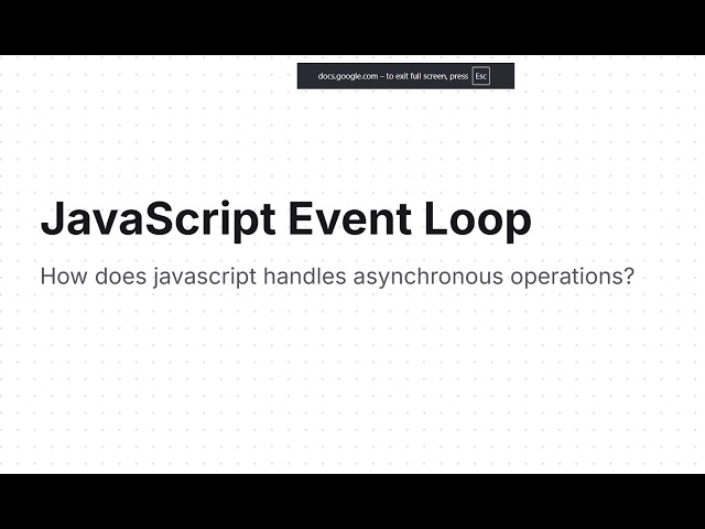 How JavaScript handles asynchronous operations | Demystifying Event Loop