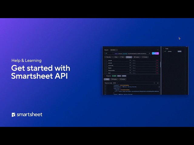 Get started with Smartsheet API