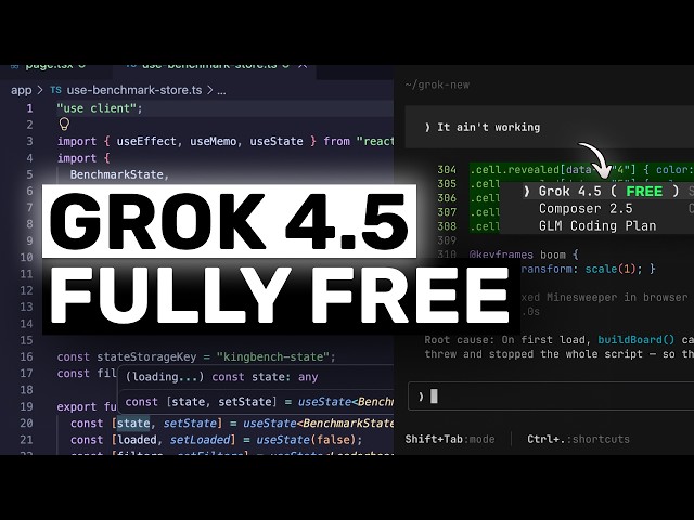 Grok Code (New FREE TIER!): IT'S ACTUALLY GOOD!