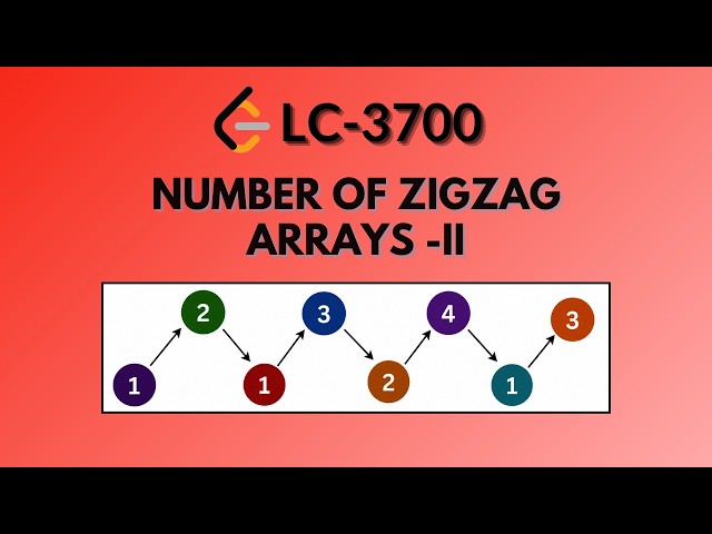 Number of ZigZag Arrays II - Leetcode 3700 | Java | Hindi | Detailed Explanation