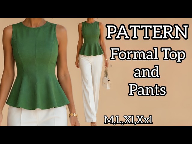 Pattern Making for an Elegant Women's Blouse and Straight-Leg Dress Pants ✂️ Step-by-Step Tutorial