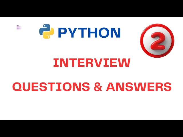 python interview questions and answers
