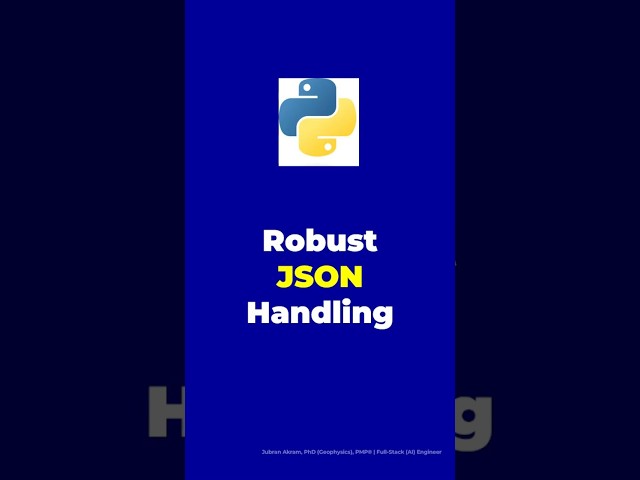 Robust JSON Handling #python #pythonprogramming #shorts