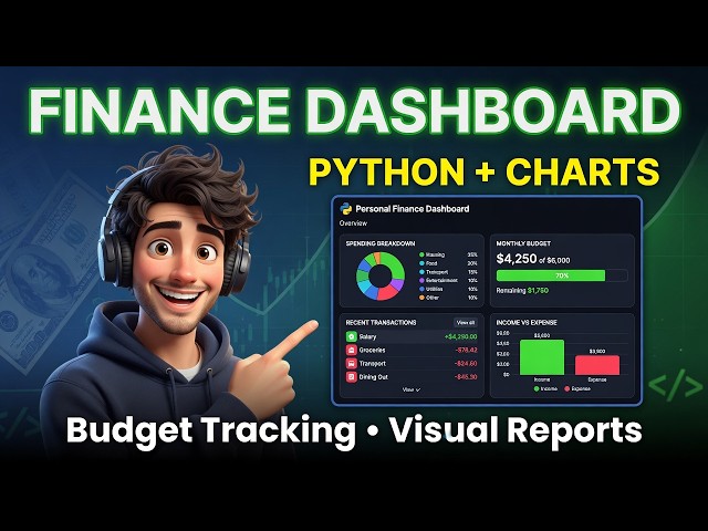 Build a Personal Finance Dashboard in Python – Budget Tracking + Charts (Intermediate Tutorial)