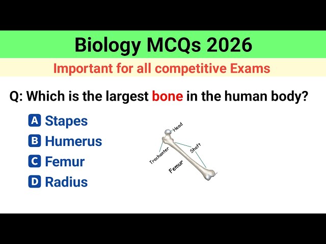 biology MCQ 2026 // most important biology mcqs // biology mcq for all compititive exams