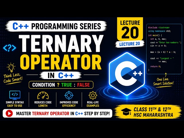 Stop Writing Long if-else! Learn Ternary Operator in C++ | Hindi Tutorial