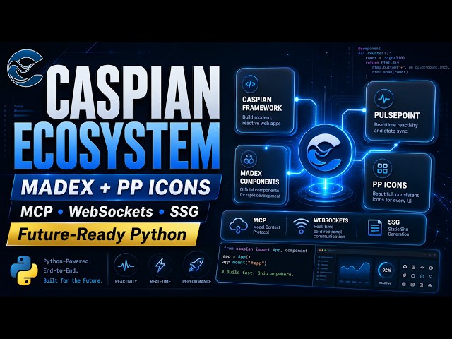 🚀 Caspian Is Becoming a Complete Python Web Ecosystem | MADEX, PP Icons, MCP, WebSockets & SSG