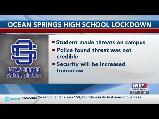 Threats made by Ocean Springs High student triggers lockdown