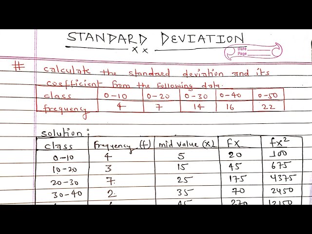 Standard deviation and it's coefficient (simply explained) || Calculate S.D and it's coefficient