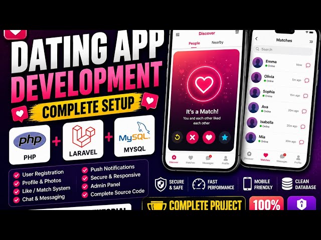 Dating App Development  PHP Laravel MySQL | Complete Setup & Admin Panel