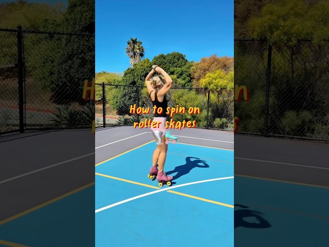 How to spin on roller skates 🌪️🛼 #rollerskating #tutorial #spin #rollerskates