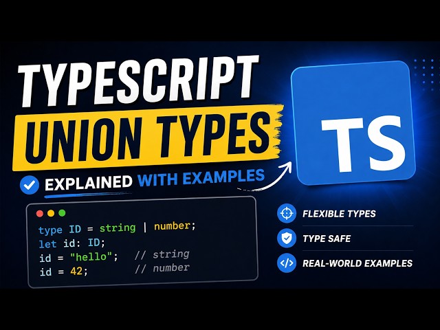 #15 TypeScript Union Types Crash Course #typescript  #javascript #react #programming