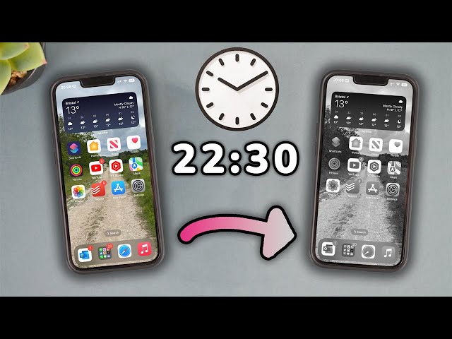 iPhone Greyscale Schedule Shortcut & Automation