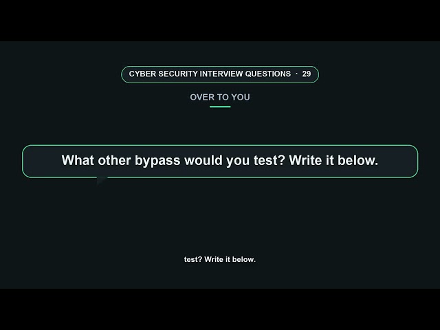 Cyber Security Interview Questions - Full Session 3