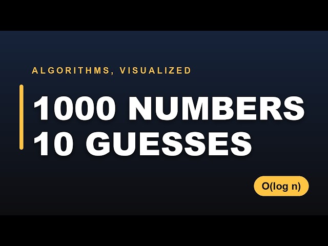 Binary Search in 100 Seconds, Animated