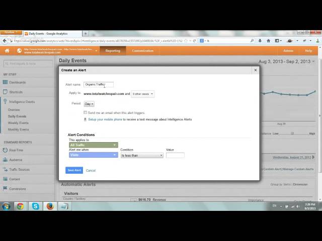 Monitor Site w  Intelligence Reports Google Analytics