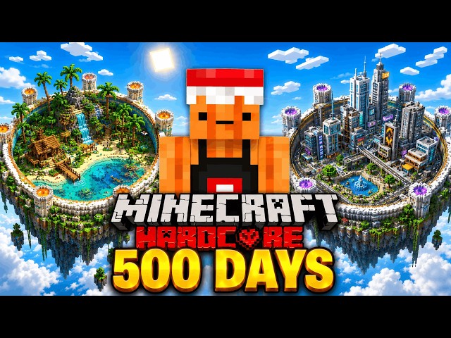 I Survived 500 Days on ONE BLOCK in Minecraft Hardcore [ FULL MOVIE ]