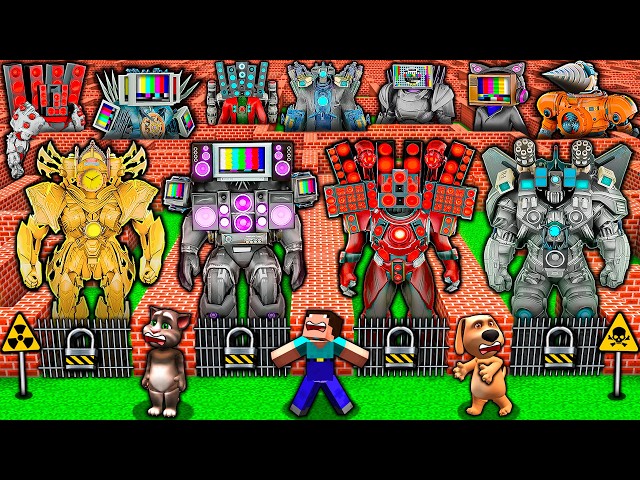 CHOOSE the RIGHT BOSS TEAM in MAZE of CAMERA MAN vs TV WOMAN and TV MAN TITAN in MINECRAFT animation