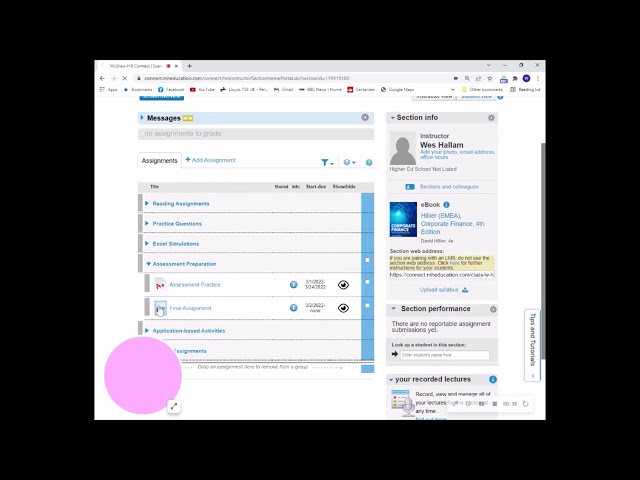 Connect   Editing an Existing Assignment