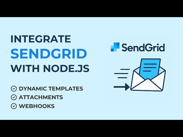 Integrate SendGrid with Node.js