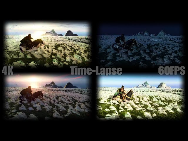 Sunset To Sunrise Time-Lapse Kuta Grasslands | Ghost Of Tsushima Director's Cut  PS5 60FPS 4K HDR