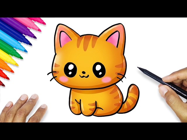 HOW TO DRAW KITTEN EASY | CAT DRAWING