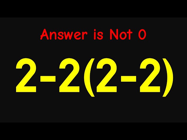 The Answer Isn't What You Think