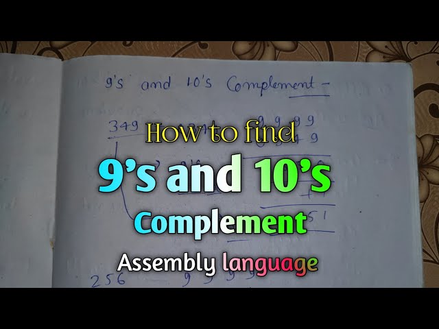 9's and 10's complement | Conversation of Decimal number into 9's and 10's | StudyStool |