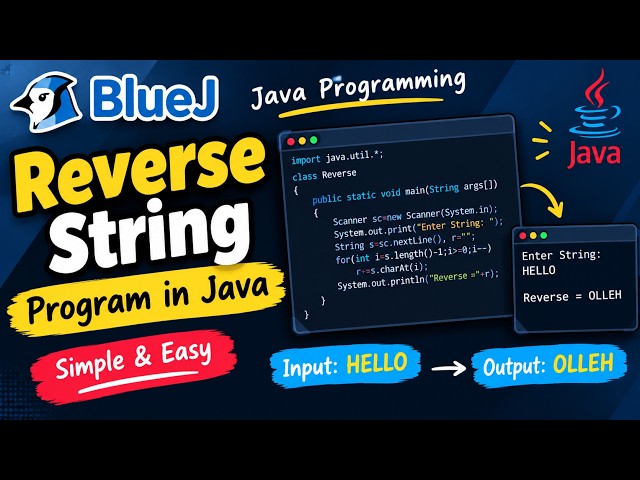 Reverse String in Java | BlueJ