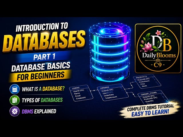 🗄️ Introduction to Databases – Part 1 | Database Basics for Beginners | DBMS Tutorial