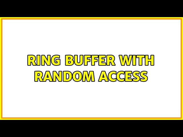 Ring buffer with random access