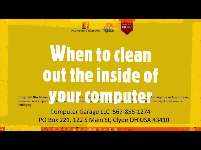 Clean Out your Computers
