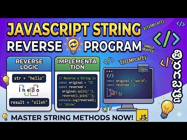 String Reverse Program - JavaScript (Session -12)