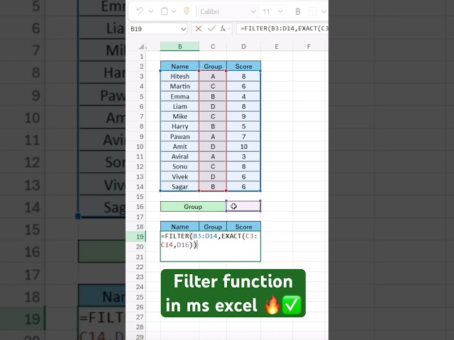 Filter function in ms excel 🔥✅ #excel #microsoftexcel #exceltips #exceltricks #youtube #algorithm