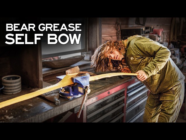 90 Days Making A Waterproof Self Bow With Bear Grease!!!!