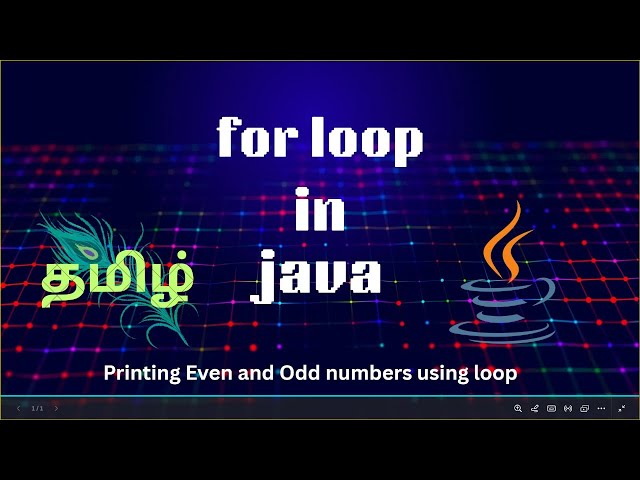 Loops in Java - For loop with realtime example |Java in Tamil |Interview Questions |#CodeAndInnovate