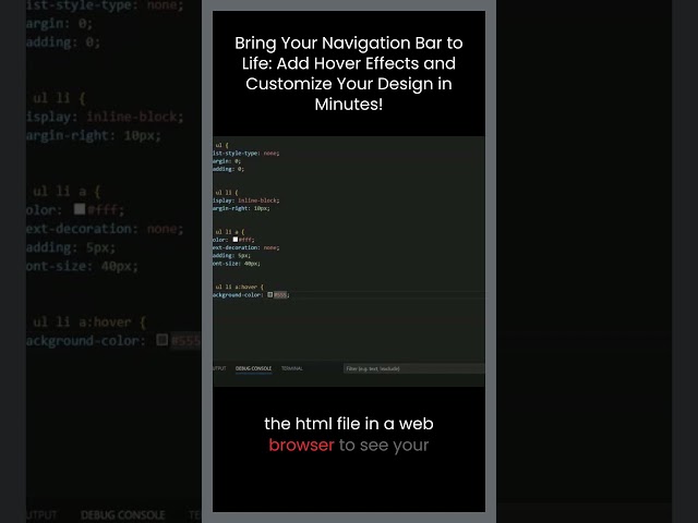 Bring Your Navigation Bar To Life: Add Hover Effects and Customize Your Design In Minutes!