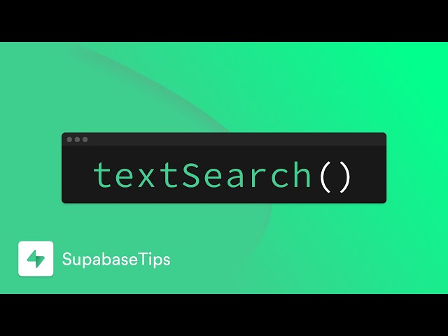 How to use textSearch to perform full text search - SupabaseTips